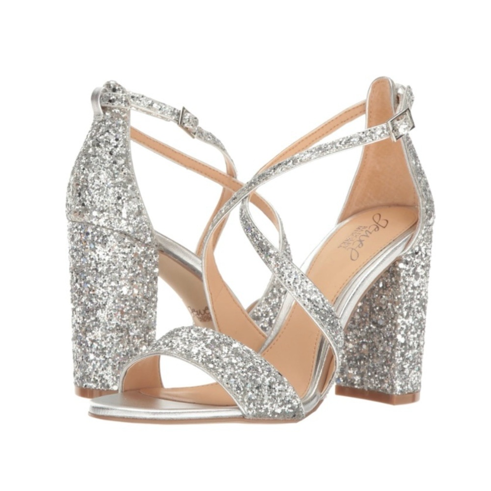 Jewel
BADGLEY MISCHKA
Cook Metallic Glitter Heels Formal Shoes size 7.5  7 1/2